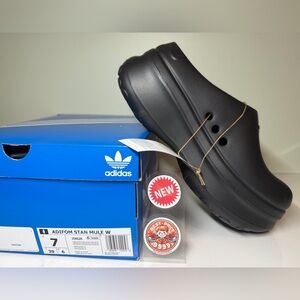 adidas - Size 7 - Women's Adifom Stan Smith Mule Originals Black IE4626 - New